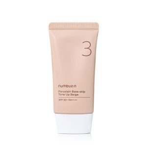 ضد آفتاب تون آپ بژ شماره 3 نامبوزین Numbuzin مدل porcelain base skip حجم 50 میل کلبه نیک